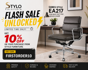 Eames Style Ea 217 Low back soft pad office chair UK 