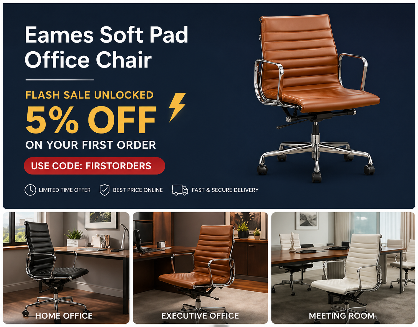 Eames soft pad office chair UK