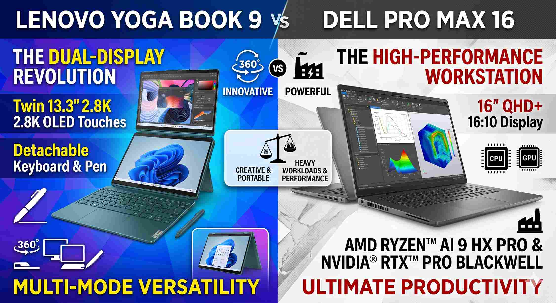 Lenovo Yoga Book 9 vs Dell Pro Max 16 Premium UAE