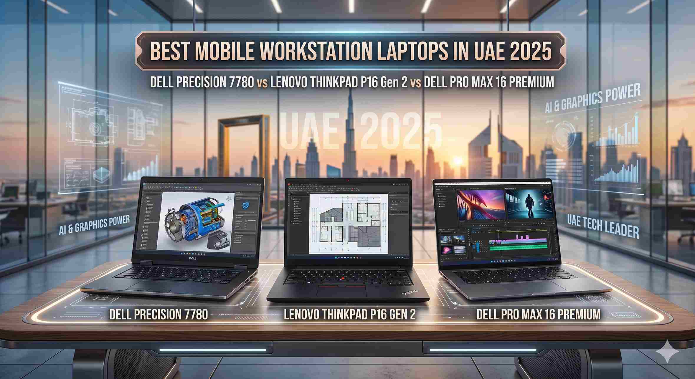 Best Laptops in UAE 2026: Dell Precision 7780 vs Lenovo ThinkPad P16 Gen 2 vs Dell Pro Max 16 Premium