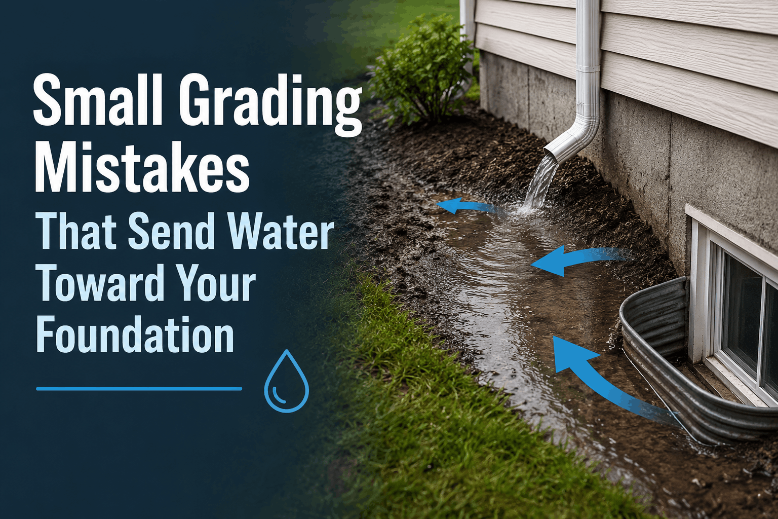 Small Grading Mistakes That Send Water Toward Your Foundation