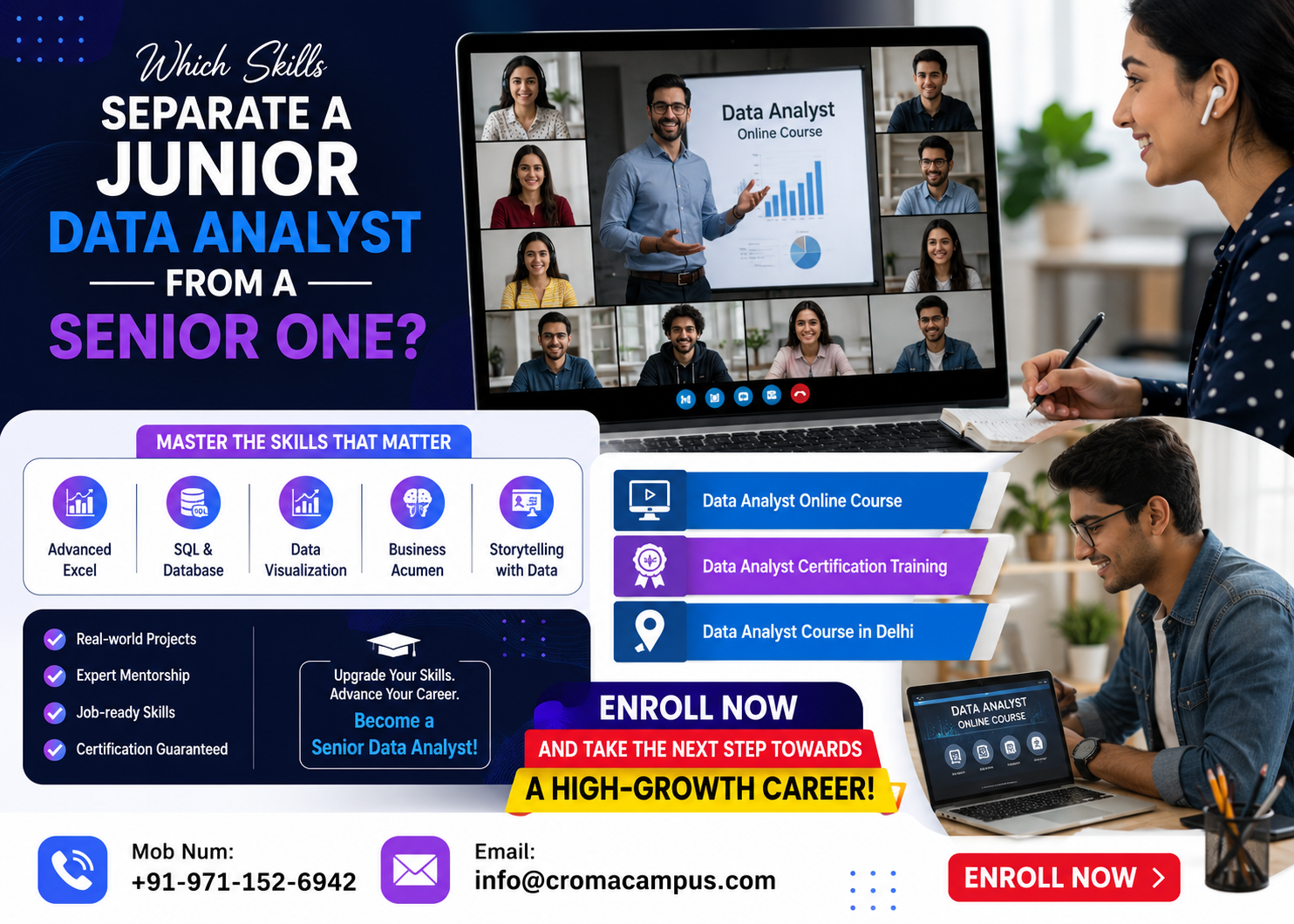 Student Learn Data Analytics Course Online