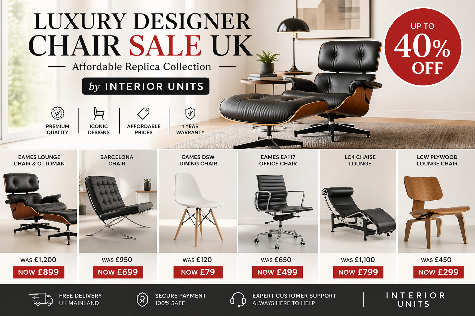 Designer chair sale UK