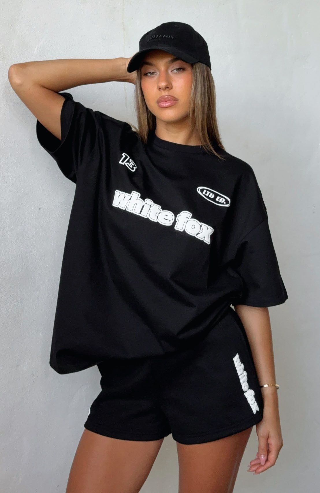 white fox black t-shirt