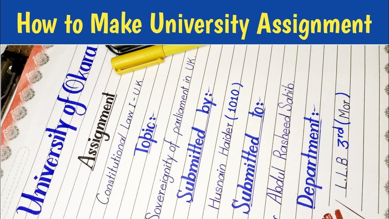 What is a University Assignment?