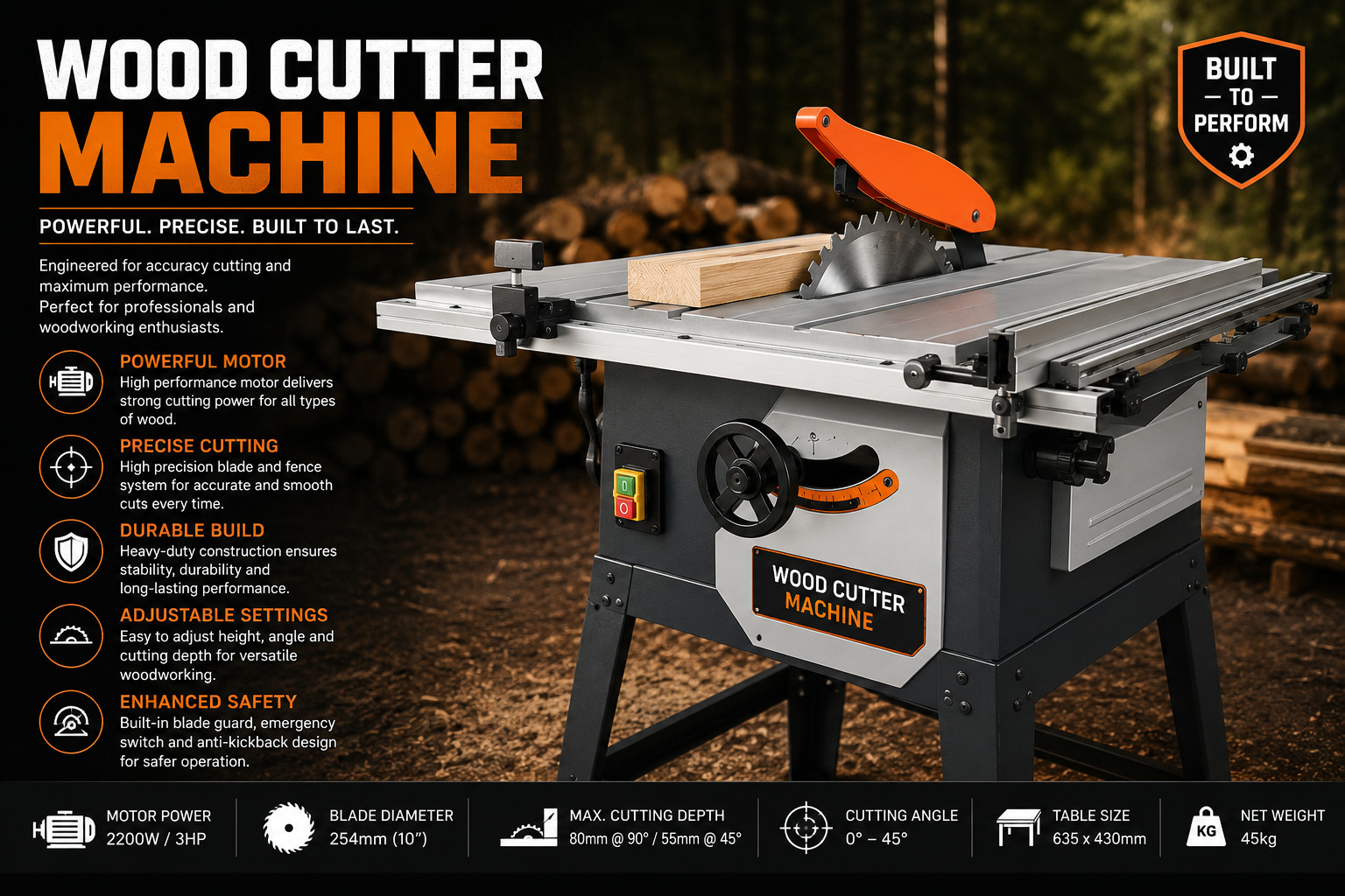 wood cutter machine