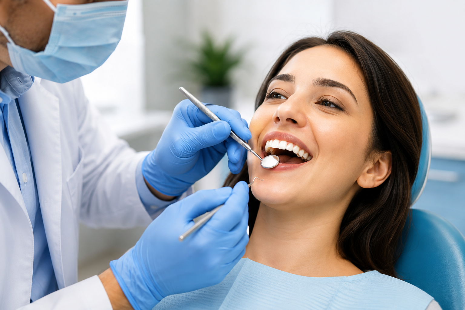 Dental checkup in a modern clinic