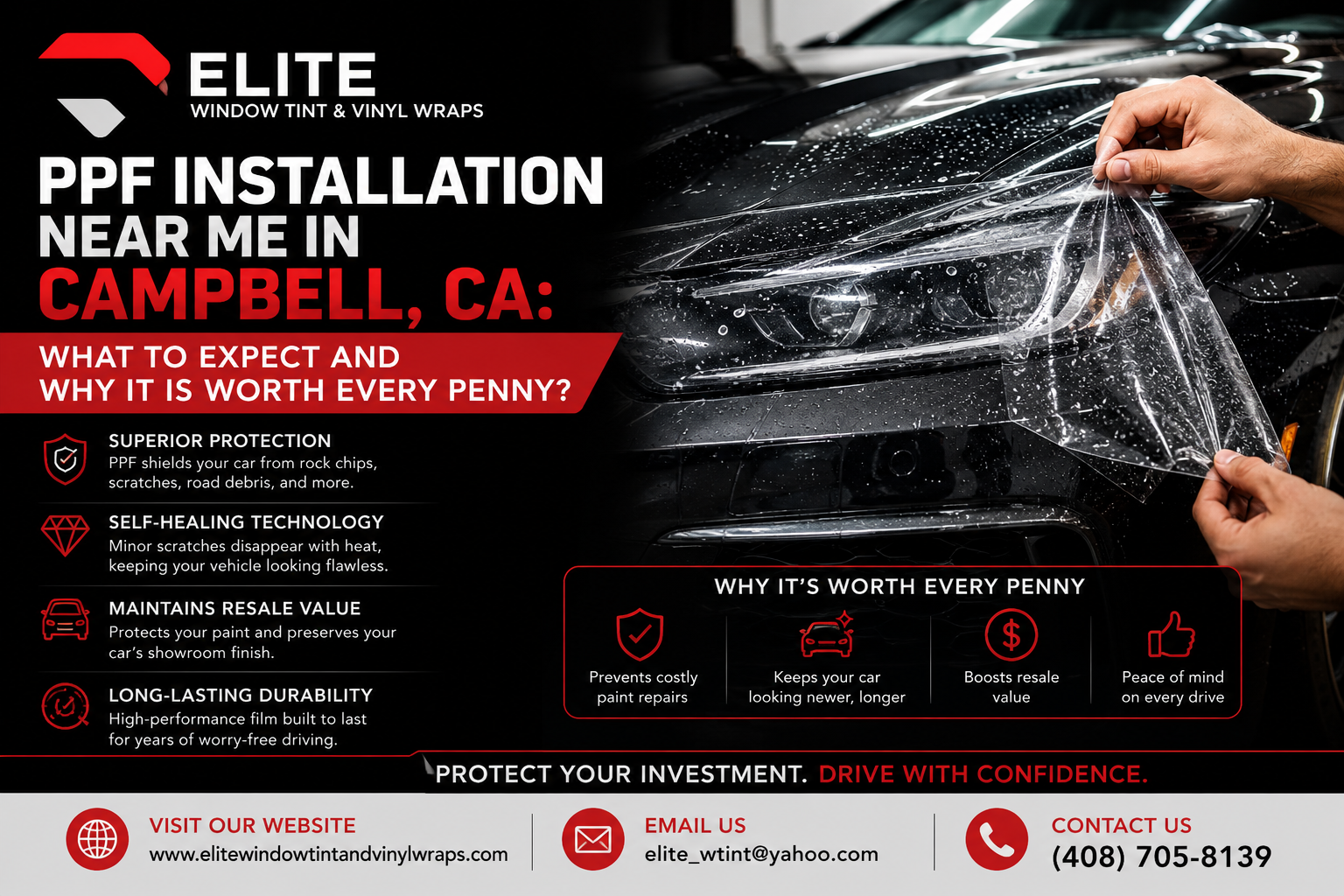 PPF Installation Near Me in Campbell, CA: What to Expect and Why It Is Worth Every Penny?