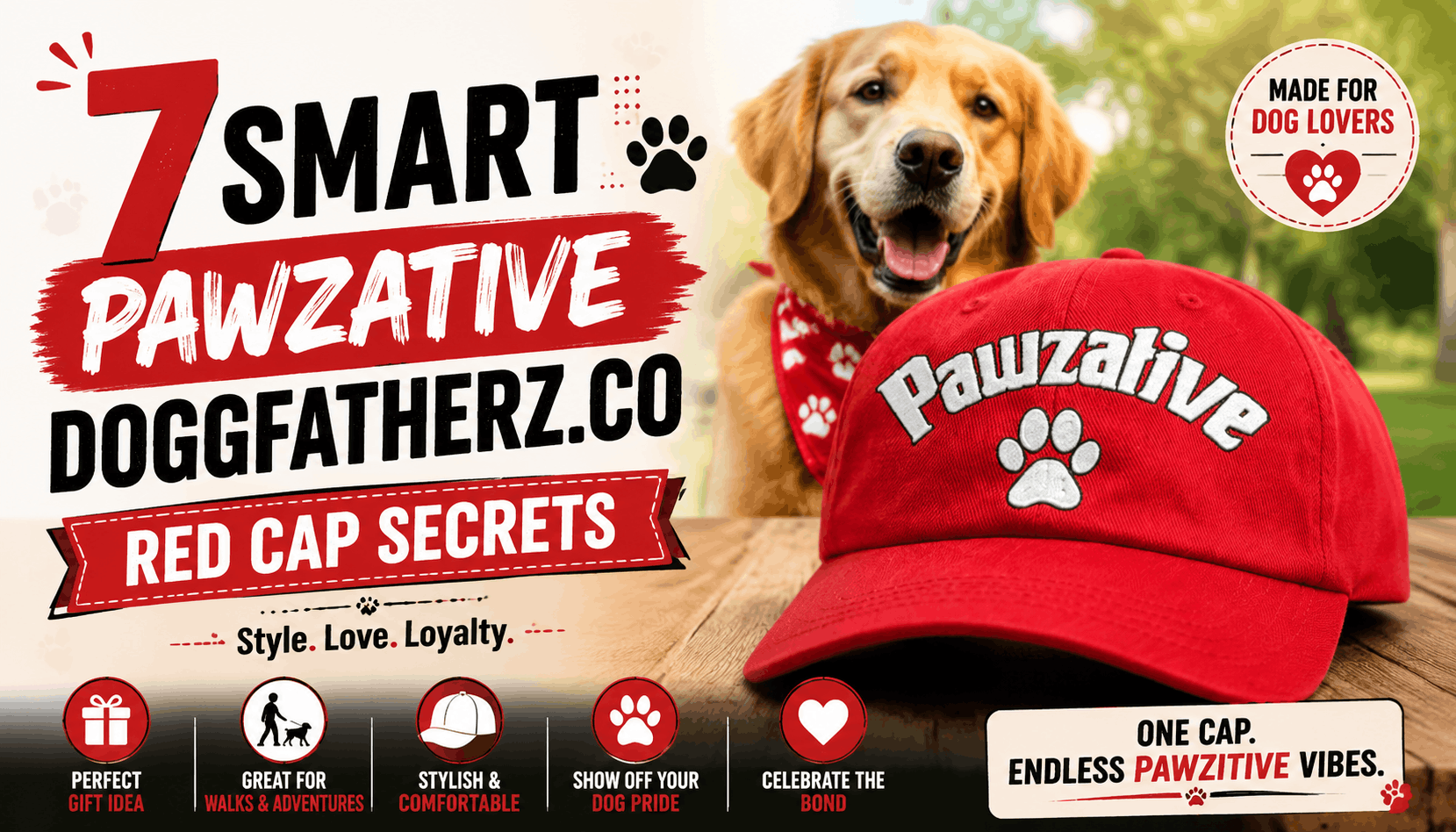 Pawzitive vibes cap for dog lovers