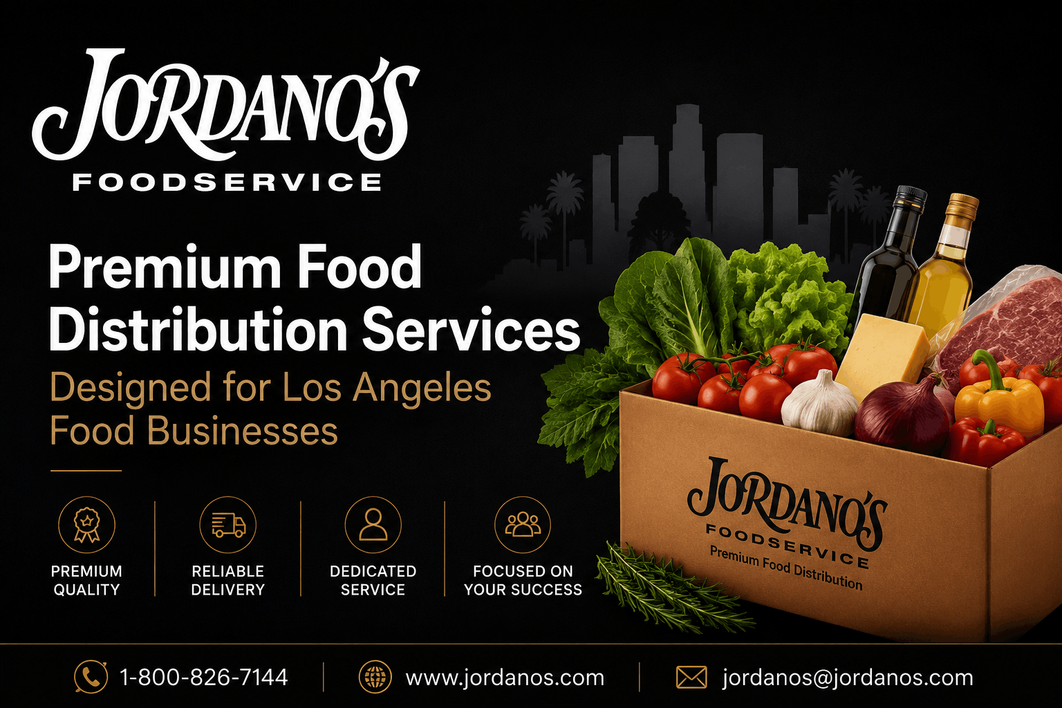 Food distributor in Los Angeles providing restaurant supplies, fresh produce, and foodservice distribution solutions.