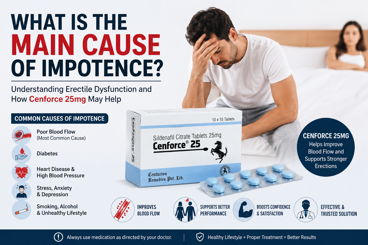 Cause of Impotence and cenforce 25mg