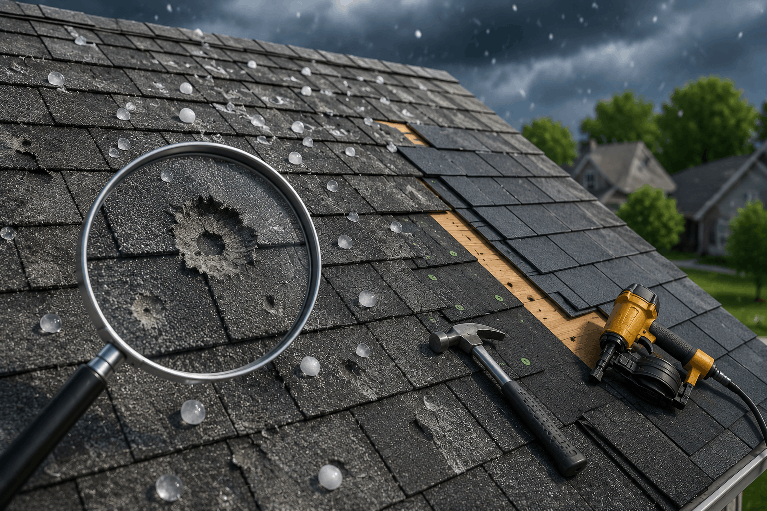 Hail Damage Roof Repair