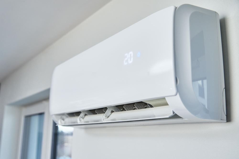 Close up image of an aircon in a room