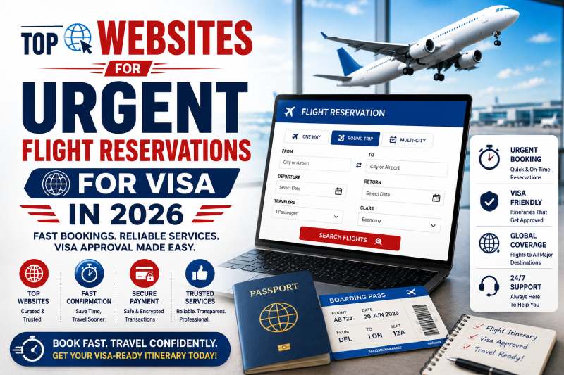 Top Websites for Urgent Flight Reservations for Visa