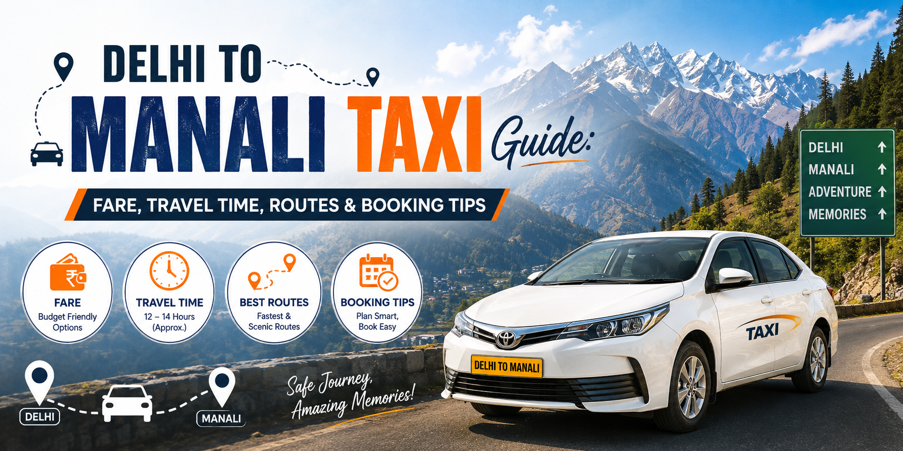 Delhi to Manali Taxi