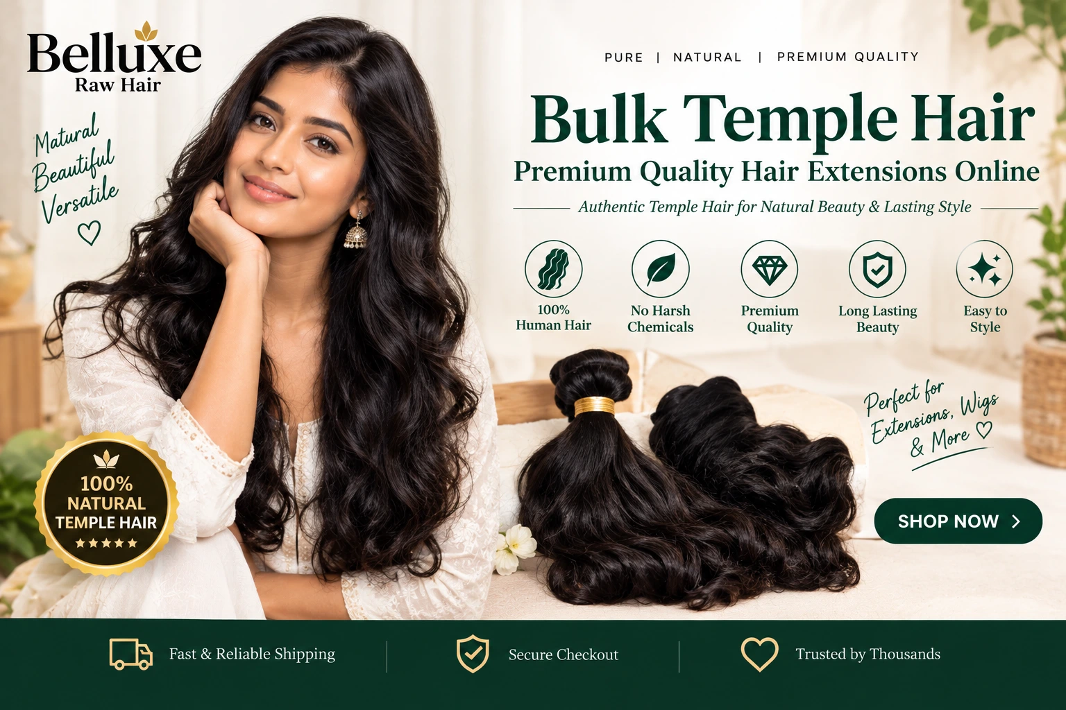 Bulk Temple Hair
