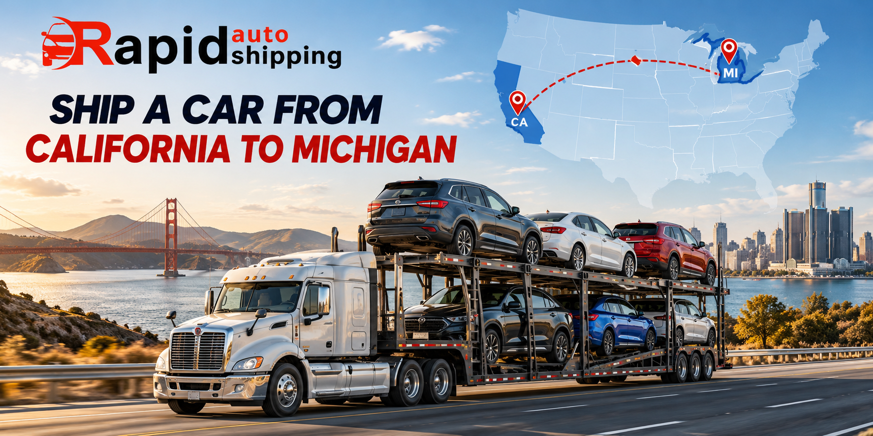ship a car from california to michigan