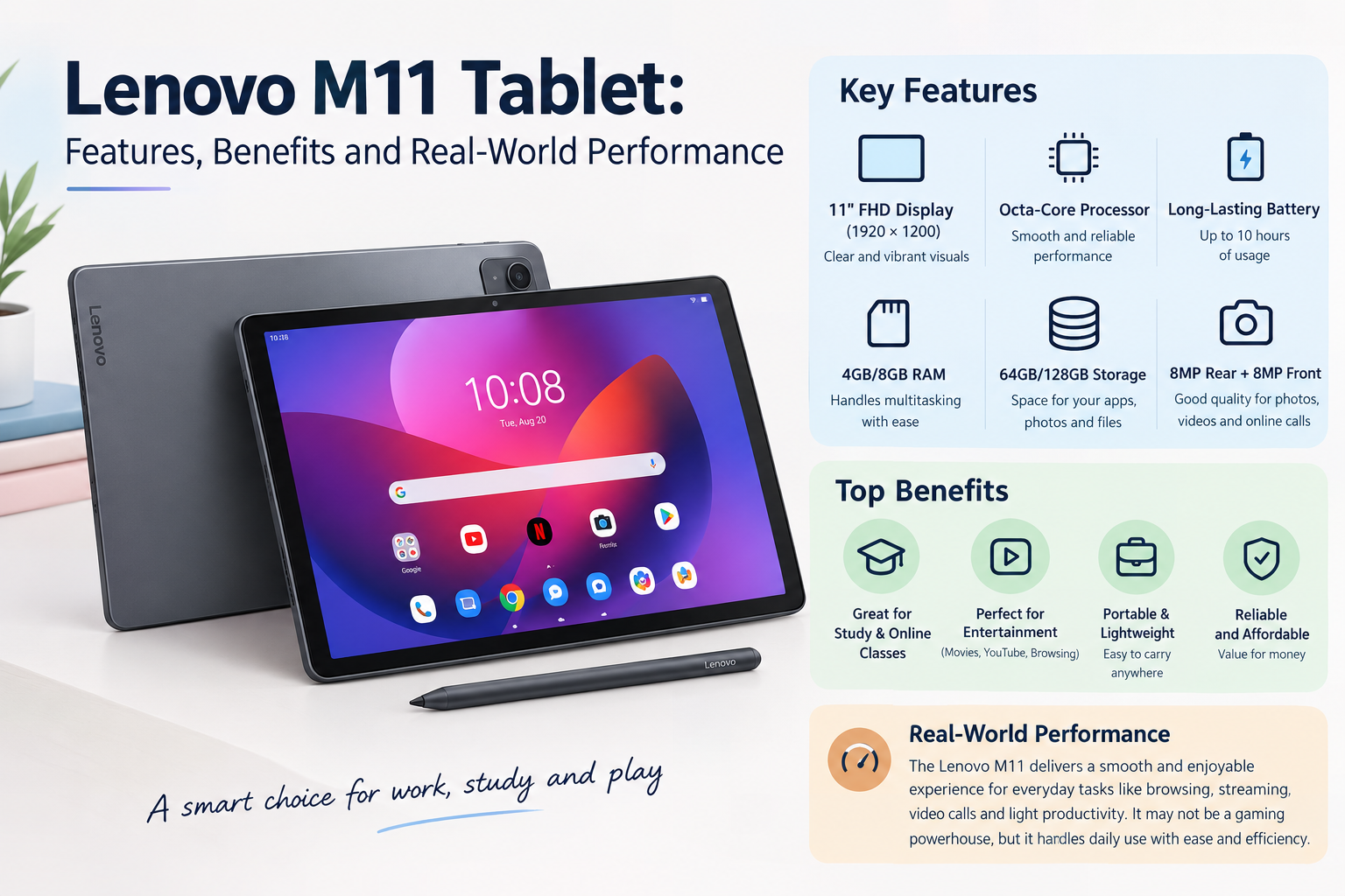 Lenovo M11 Tablet: Features, Benefits and Real-World Performance
