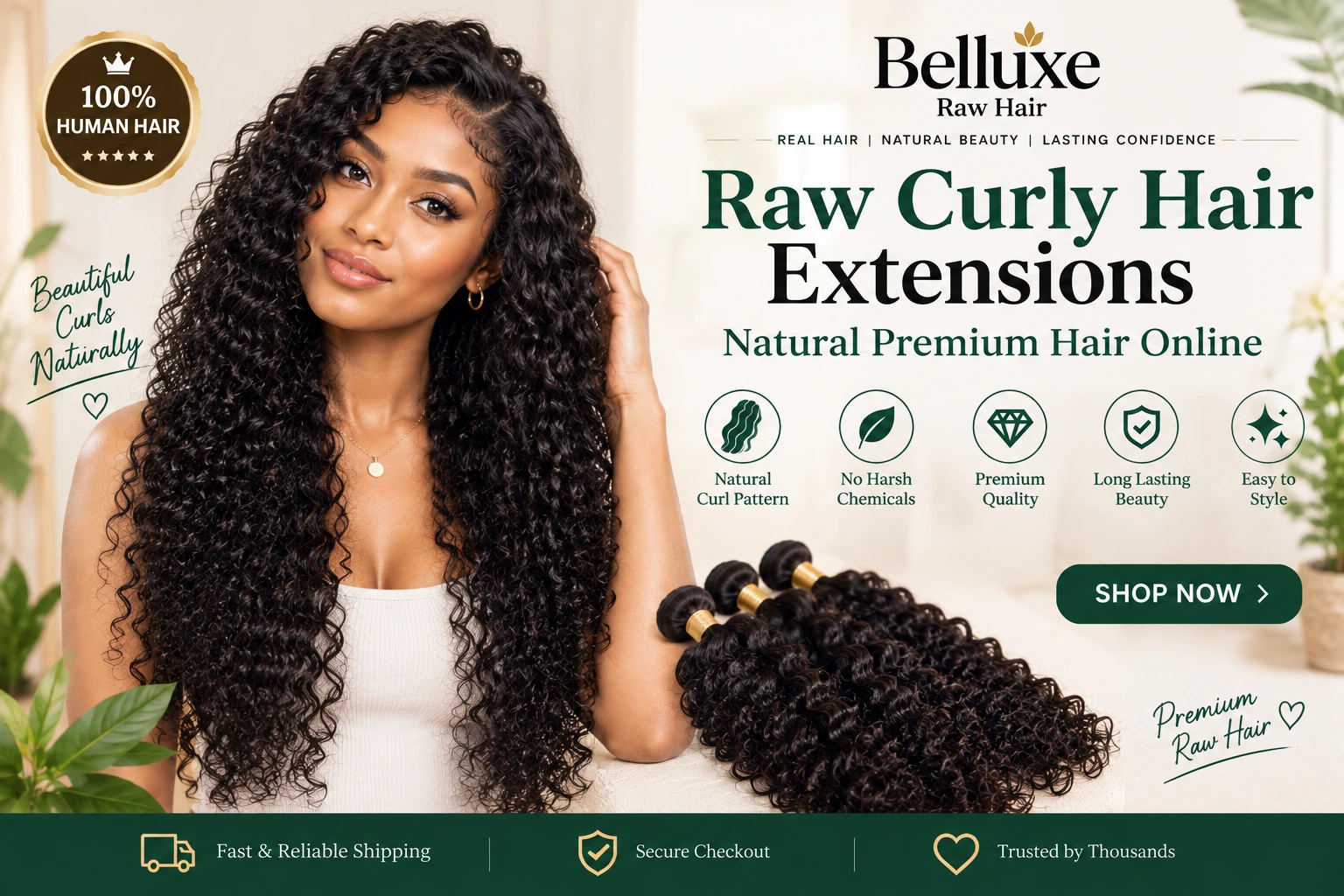 Raw Curly Hair Extensions