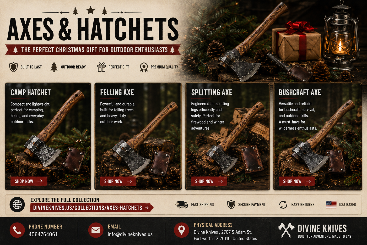 Axes & Hatchets: The Perfect Christmas Gift for Outdoor Enthusiasts
