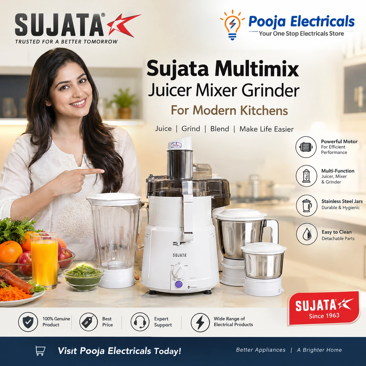 Sujata Multimix Juicer Mixer Grinder