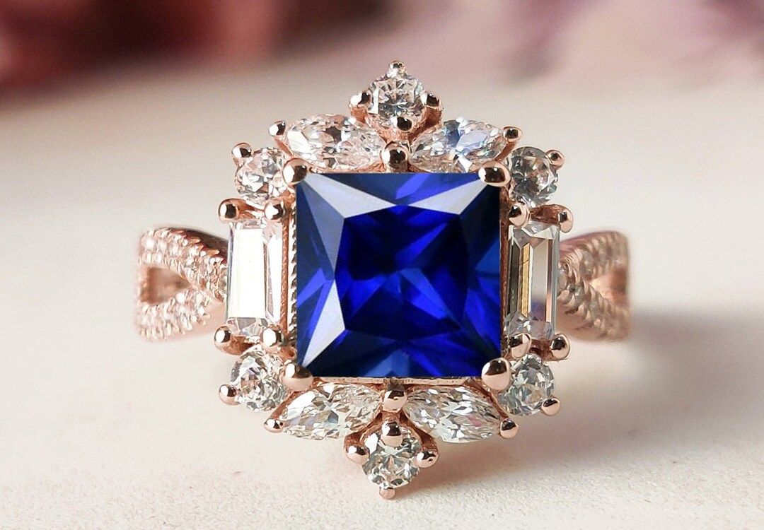 blue sapphire engagement rings